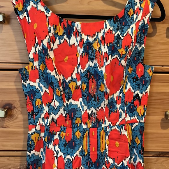 Plenty by Tracy Reese cotton dress red, yellow, blue print. Sold at Anthro. - Picture 4 of 7